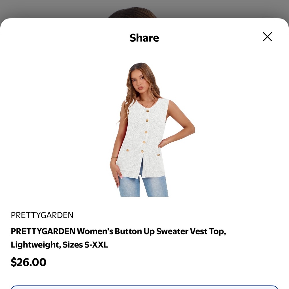 PRETTYGARDEN Button-Up Sweater Vest Top | XXL - Picture 7 of 7